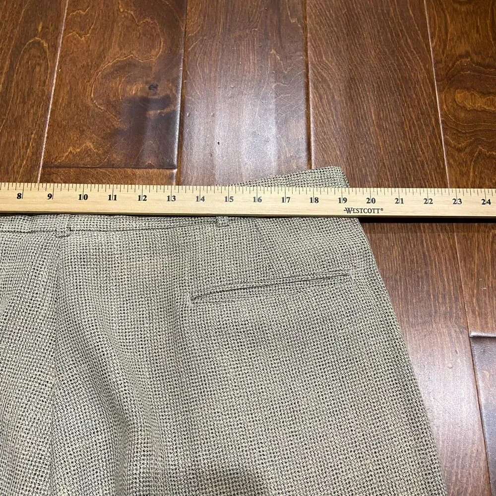 PRONTI Casual Vintage Dress Pleated Tan Brown Slacks Pants Men's Size 40 x 32